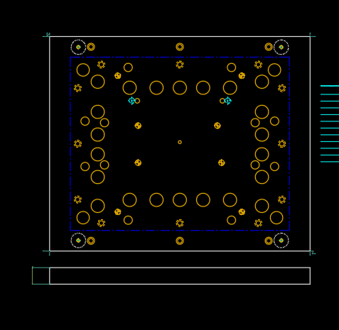 笔记本D壳侧边展平冲压模具设计图