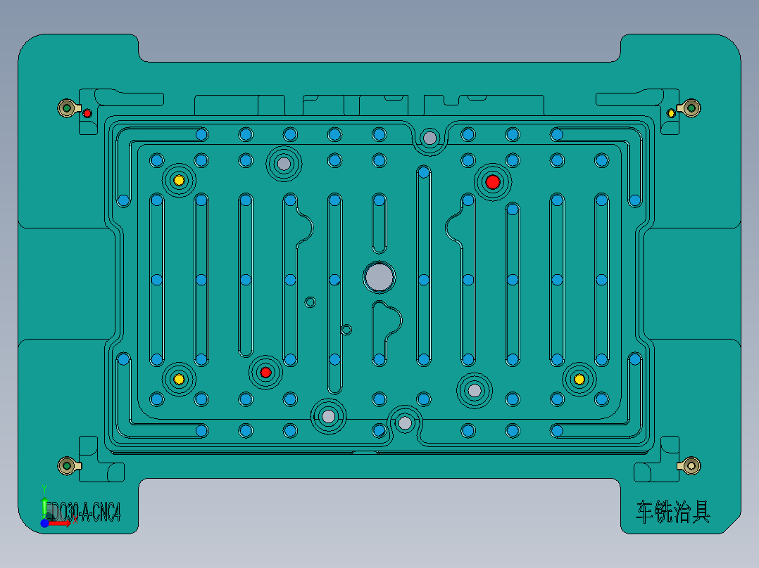 EDO30-A-笔记本CNC工装夹具三维模型CNC4-车铣-20180706前视图