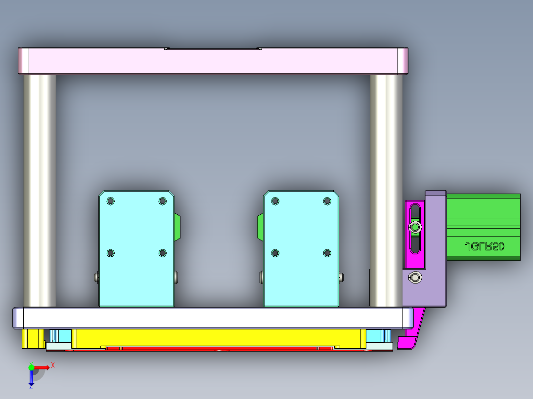 铝挤铝板粗铣内腔工装治具模型三维+CAD俯视图