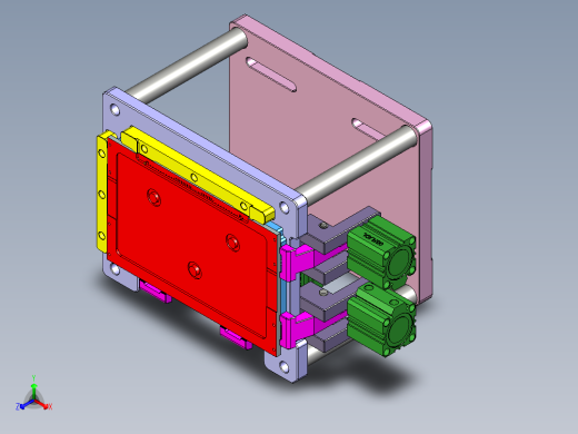 铝挤铝板粗铣内腔工装治具模型三维+CAD正等轴测缩略图