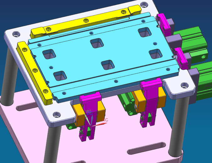 铝挤铝板粗铣内腔工装治具模型三维+CAD