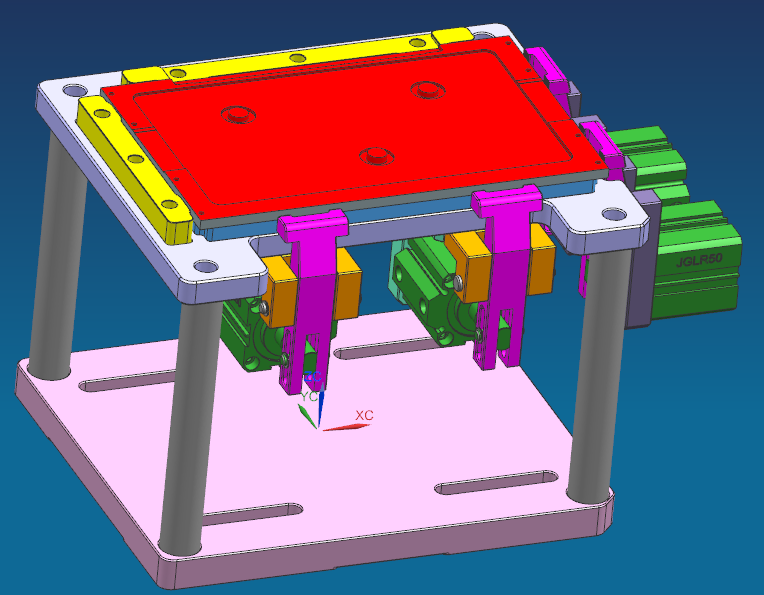 铝挤铝板粗铣内腔工装治具模型三维+CAD