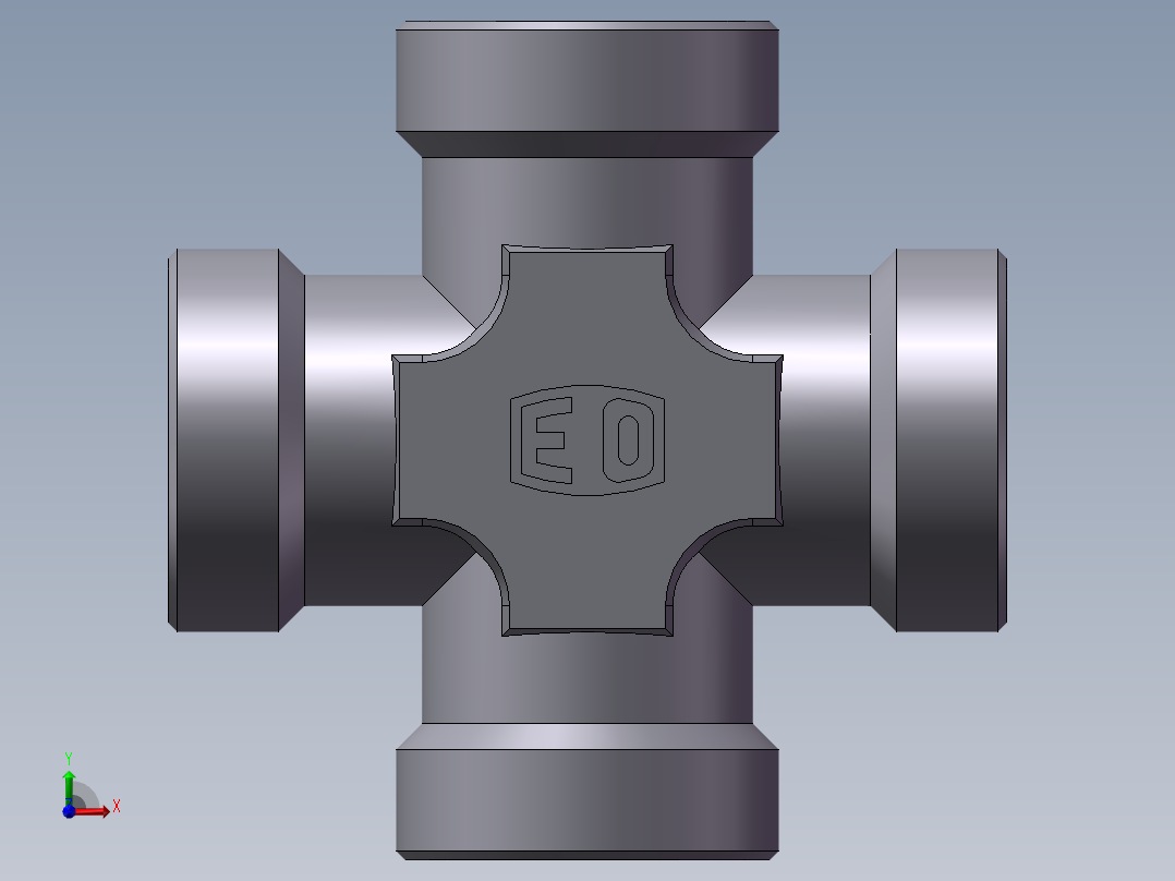 XC+XD 四通接头、XD-52前视图