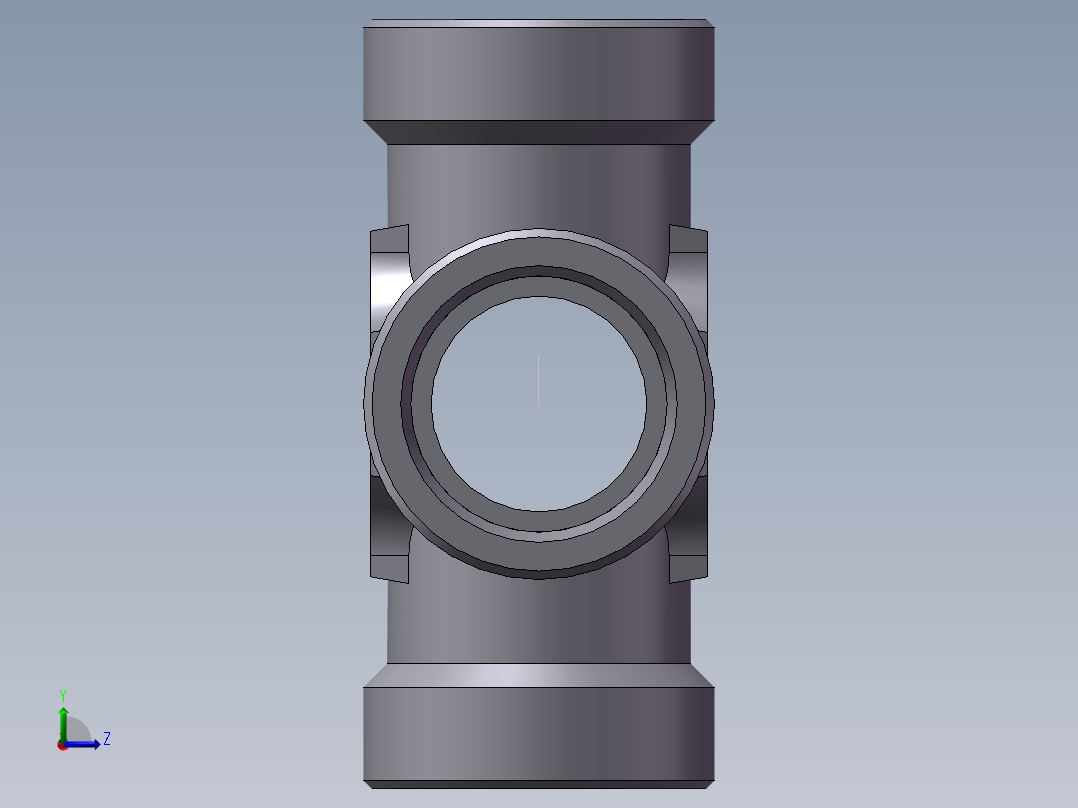 XC+XD 四通接头、XD-52左视图