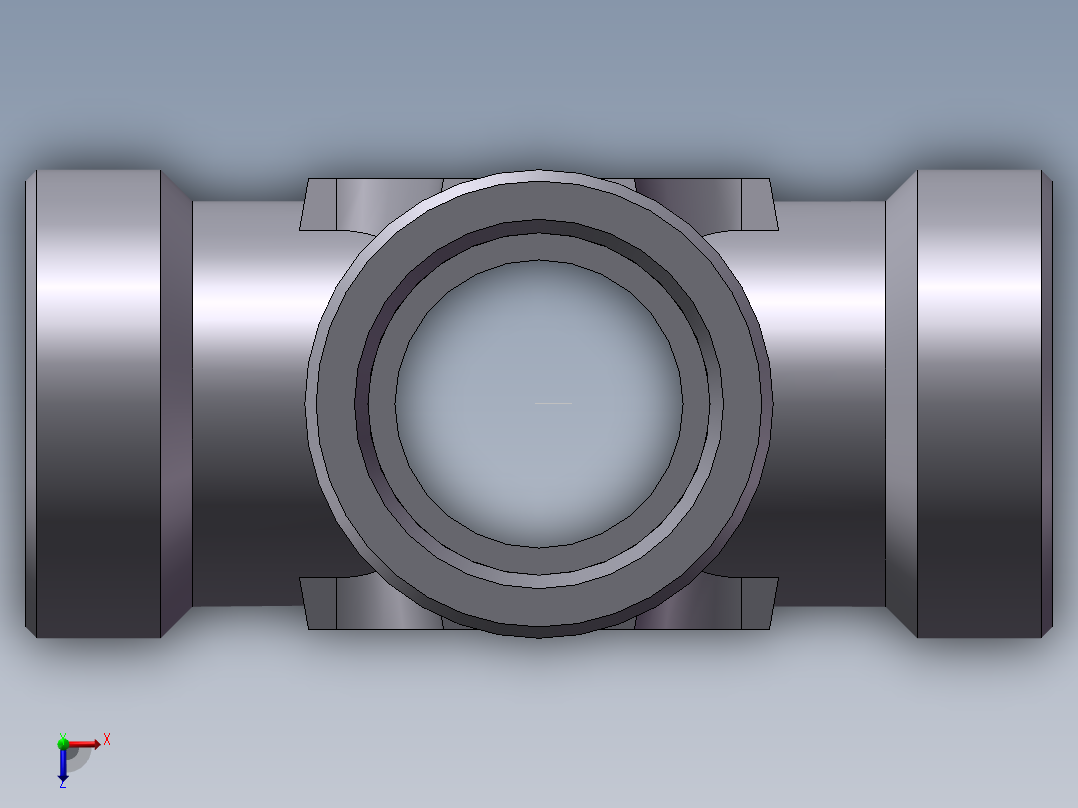 XC+XD 四通接头、XD-52俯视图