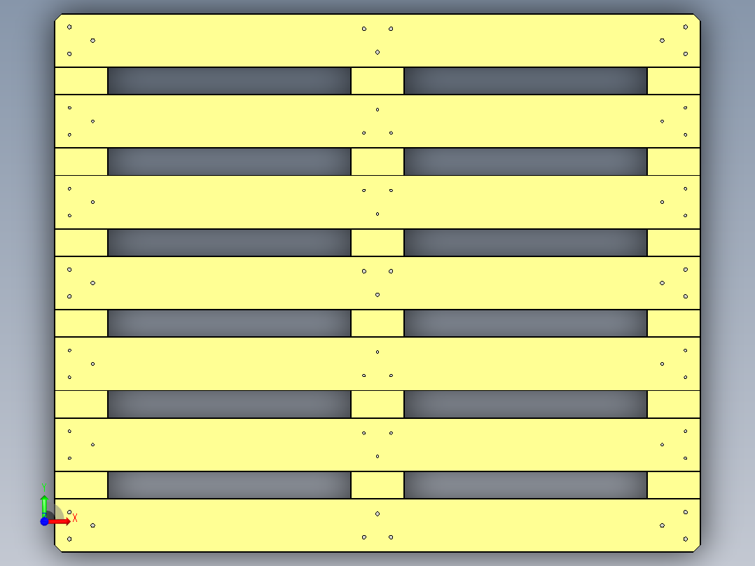 木质平托盘前视图