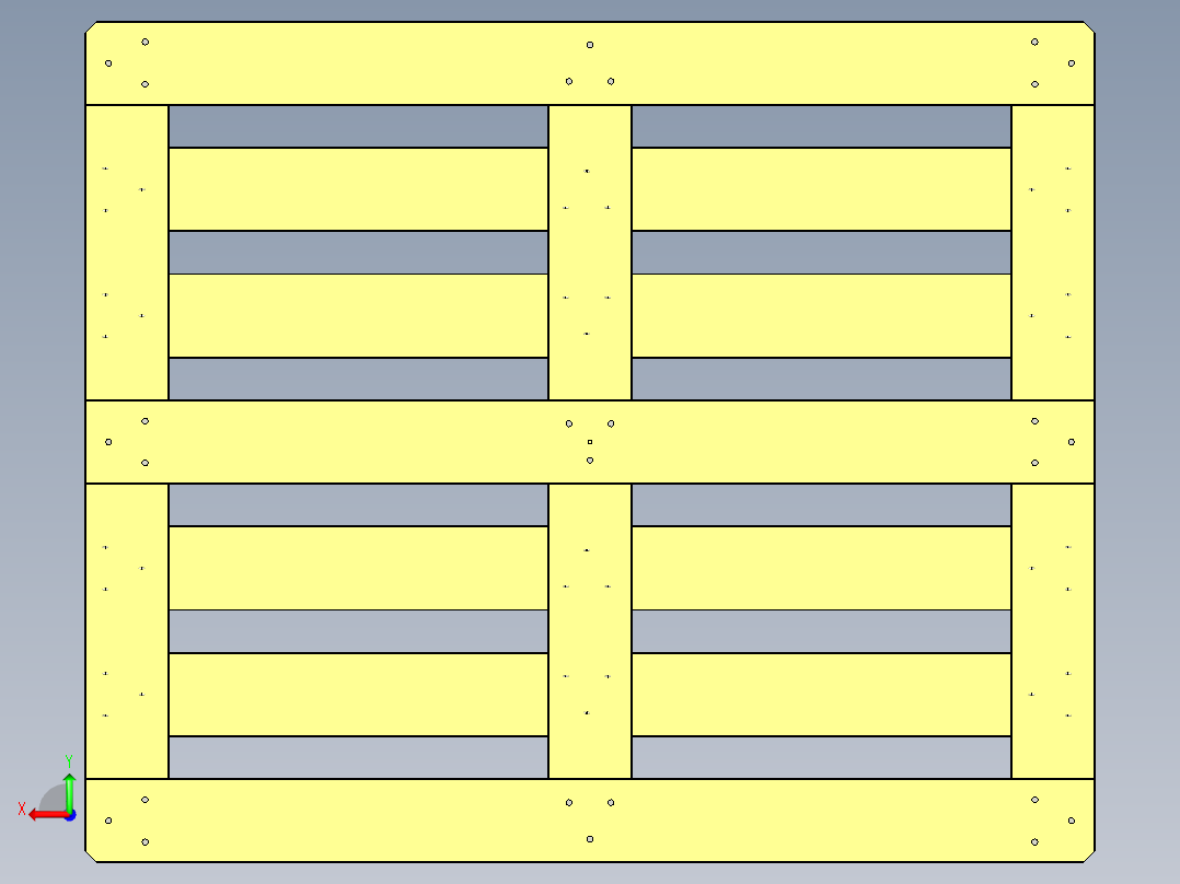 木质平托盘后视图