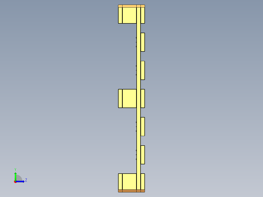 木质平托盘左视图