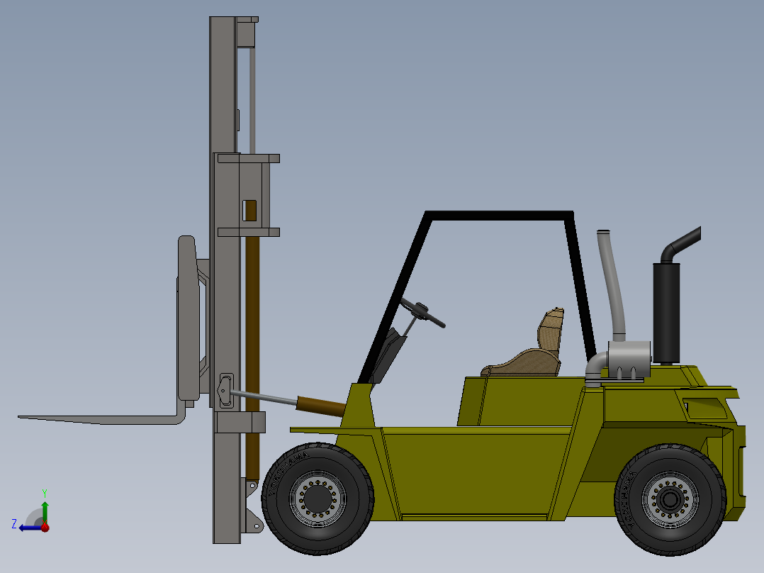 叉车、 Carretilla elevadora 叉车 SW右视图