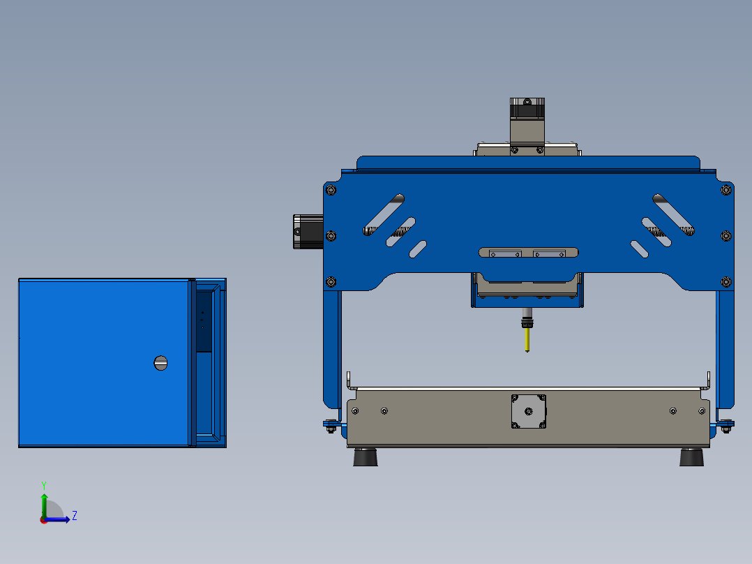 400x500x150 MM雕刻机左视图
