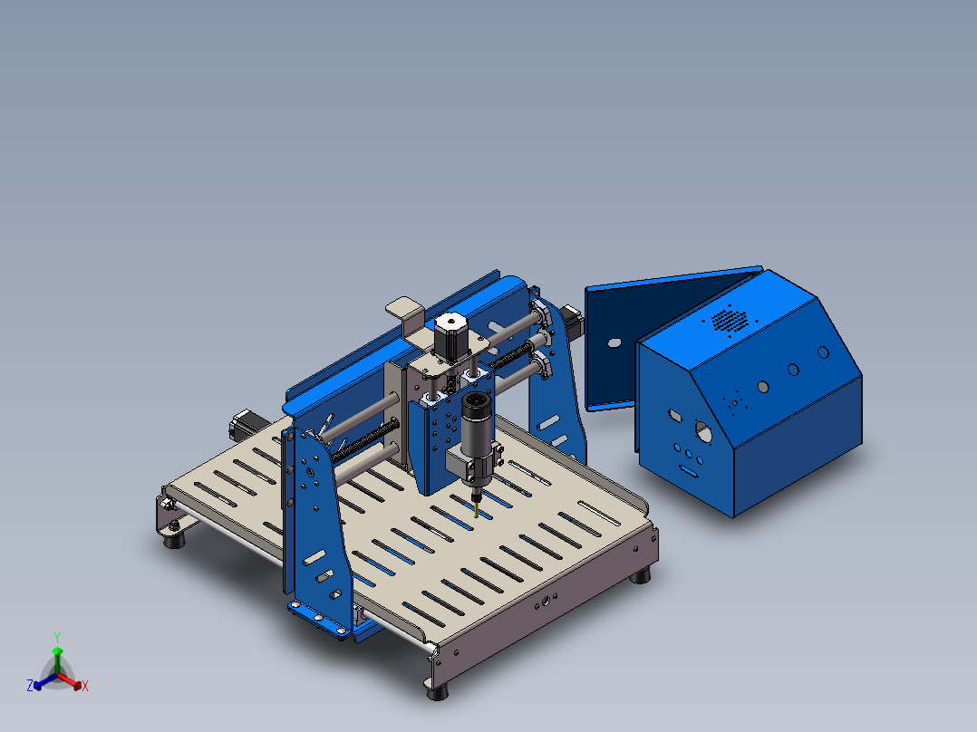 400x500x150 MM雕刻机正等轴测图