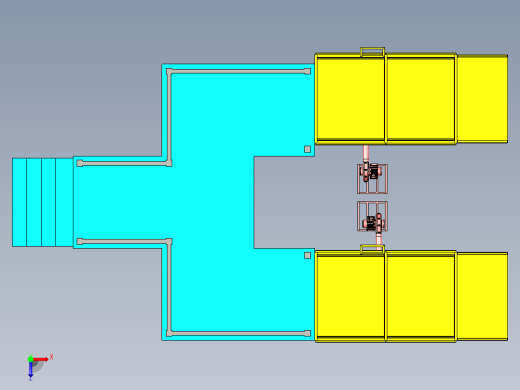 香菇自动烘干生产线设计俯视缩略图