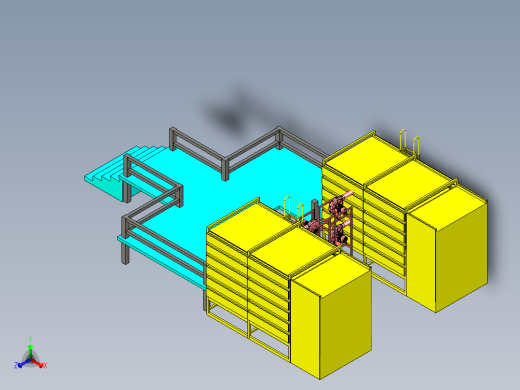 香菇自动烘干生产线设计正等轴测缩略图