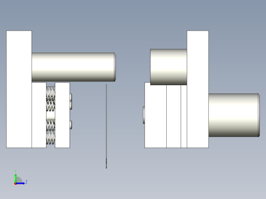固定链片落料冲孔复合模左视缩略图