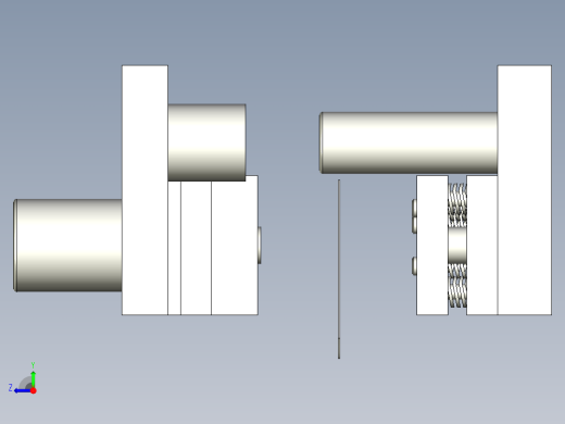 固定链片落料冲孔复合模右视缩略图
