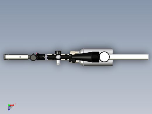 手枪左轮冲锋枪老式狙击步枪设计3D图纸jp-concept-pre-charge-pneumatic-air-rifle SW CREO STP IGS X_T STL俯视缩略图