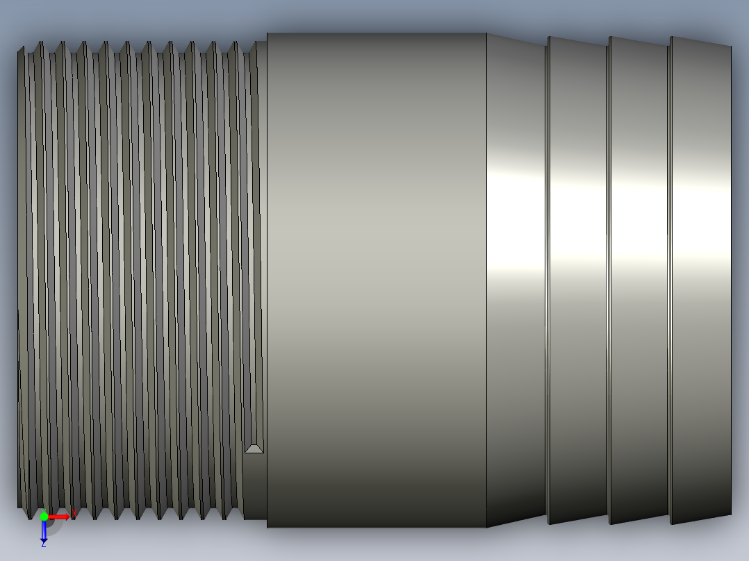 螺纹管水管接头-直通 DN40俯视图