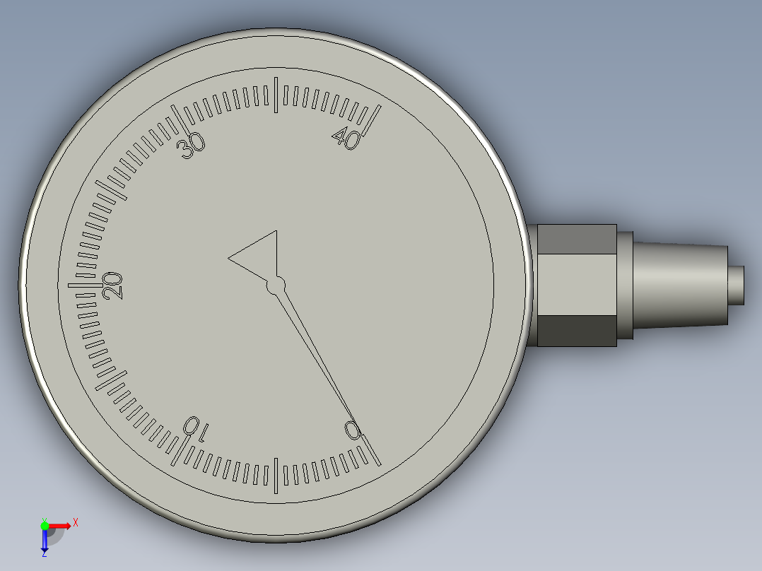 )YN60-压力表俯视图