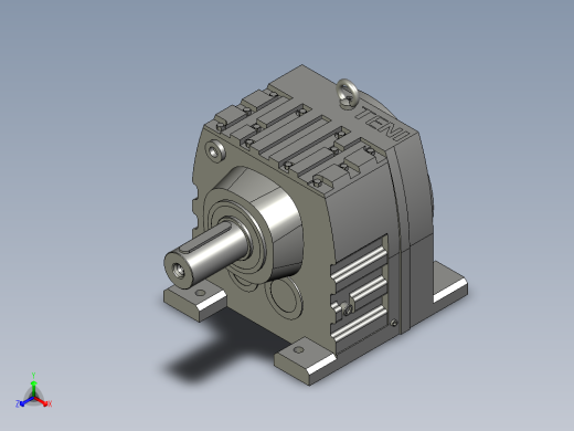 R137底脚轴伸式安装斜齿轮减速机R137-Y22-4P-180L-M1-90_R137
