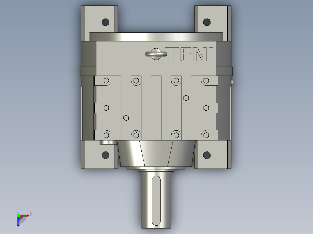 R137底脚轴伸式安装斜齿轮减速机R137-Y22-4P-180L-M1-90_R137俯视图