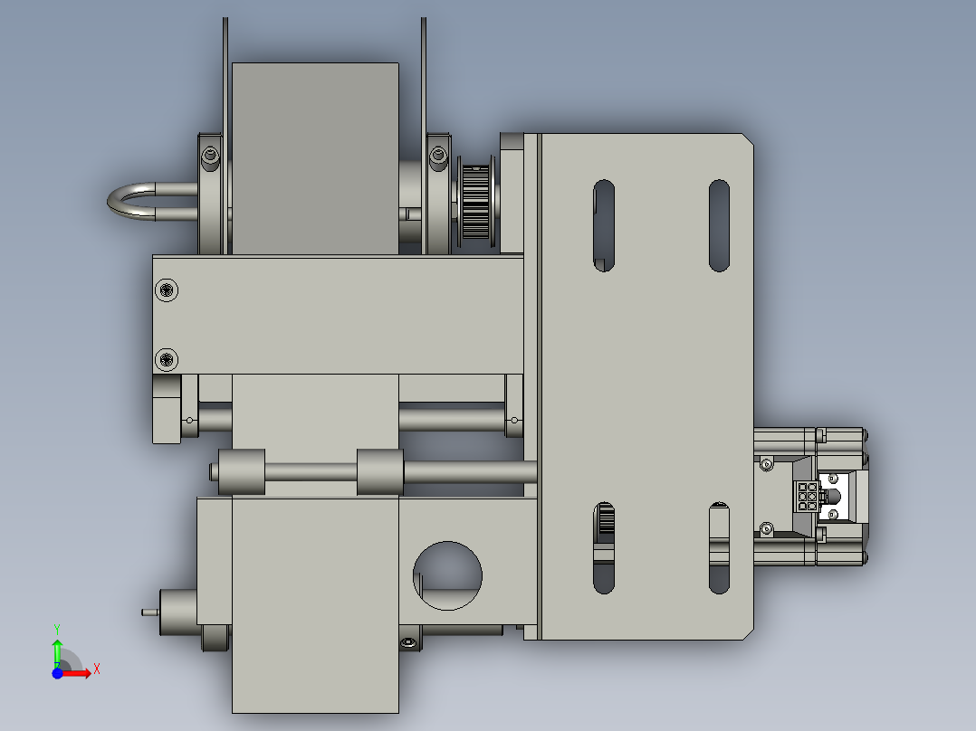 全自动铜膜天线切割检测自动化生产线S2d01-003大废料剥离组件前视图