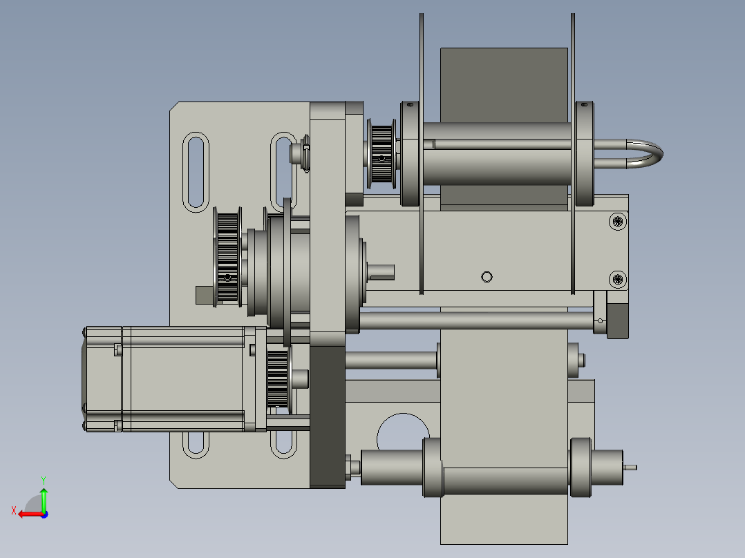 全自动铜膜天线切割检测自动化生产线S2d01-003大废料剥离组件后视图
