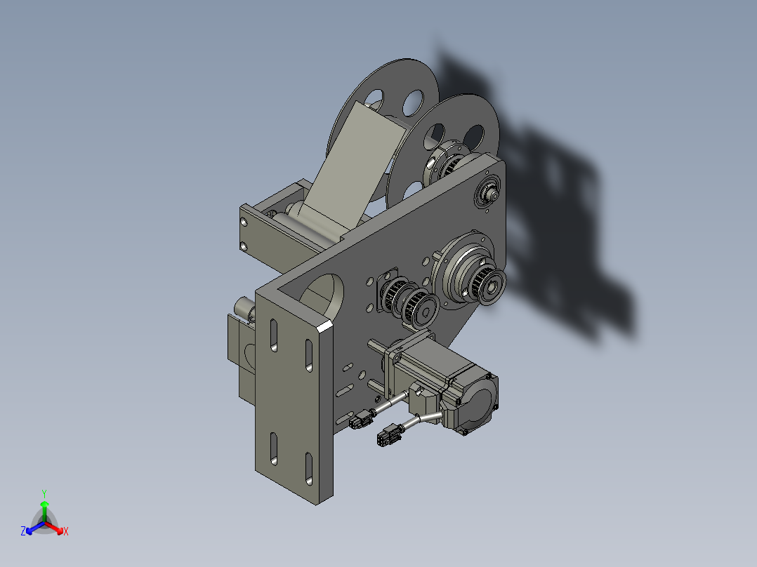 全自动铜膜天线切割检测自动化生产线S2d01-003大废料剥离组件正等轴测图