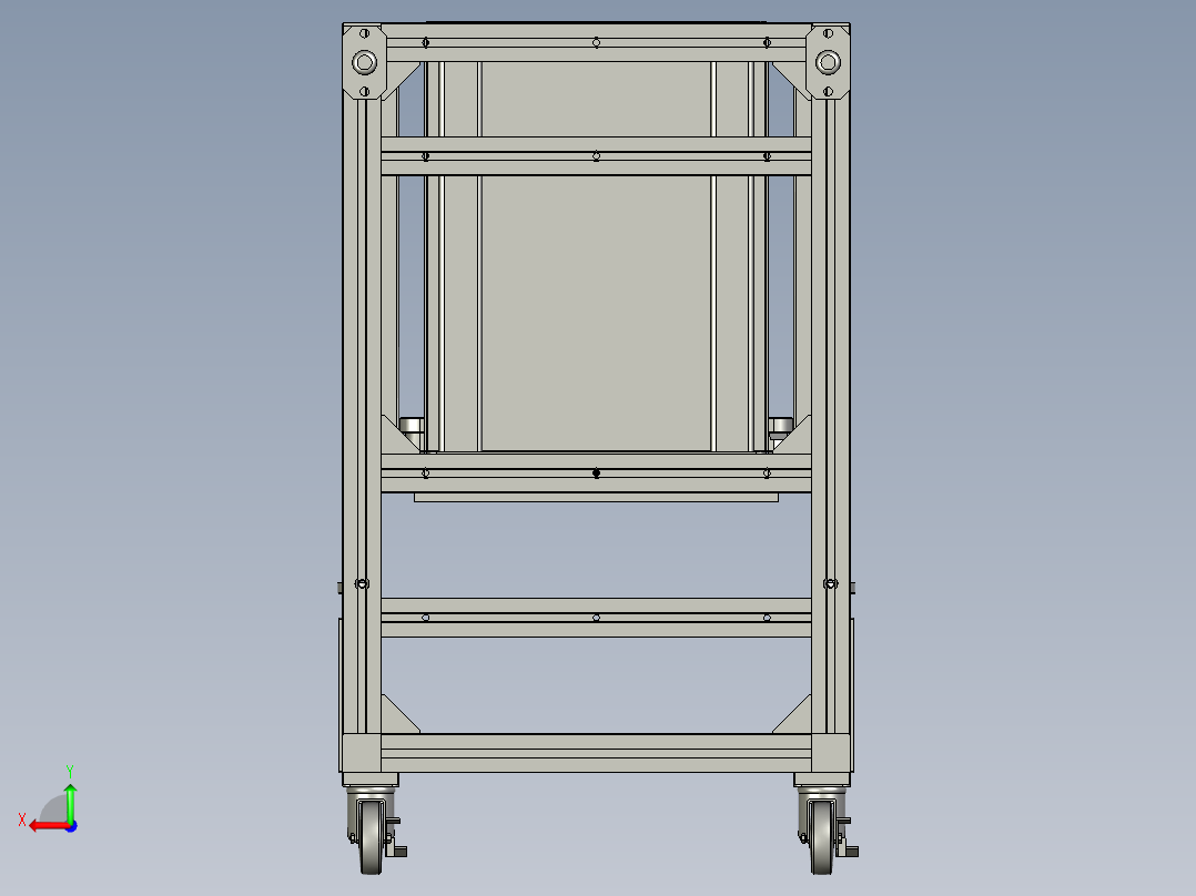 推车组件后视图