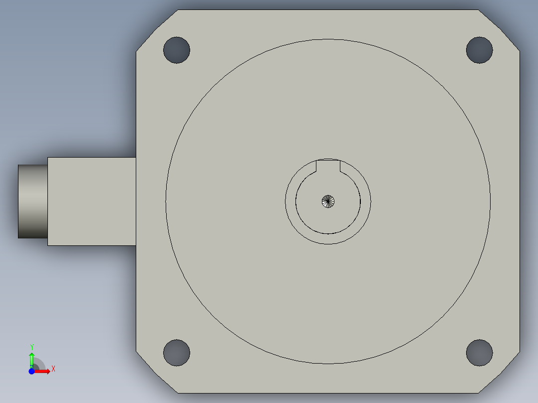 安川联动13KW带制动器伺服马达前视图