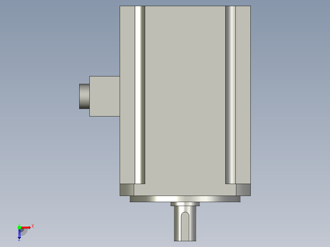 安川联动13KW带制动器伺服马达俯视图