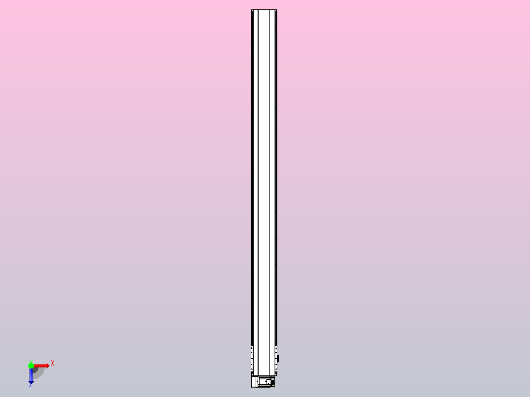皮带直线轴半封闭可选导轨TPA-HNB-202D-140-L2450-LU-Y-P75-N3俯视图