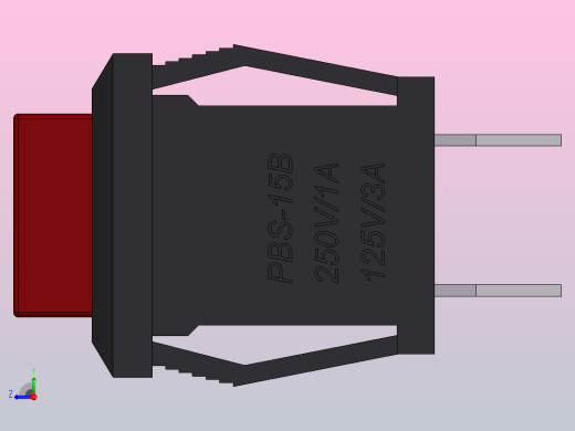 按钮开关PBS-15B模型右视缩略图