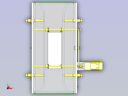 一款间距调整机构3D模型前视缩略图