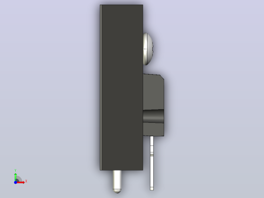 LM7903黑色散热器25 x 12 6 x 6 5 mm孔18 3mm销固定.stp前视缩略图