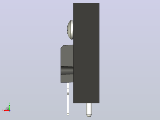 LM7903黑色散热器25 x 12 6 x 6 5 mm孔18 3mm销固定.stp后视缩略图