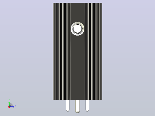 LM7903黑色散热器25 x 12 6 x 6 5 mm孔18 3mm销固定.stp左视缩略图
