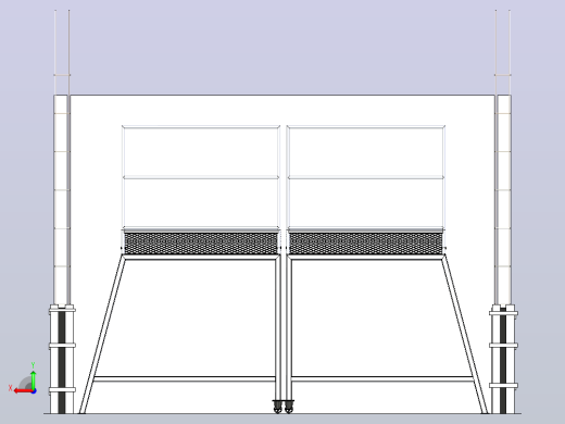 1.5米带护栏建筑施工平台后视缩略图