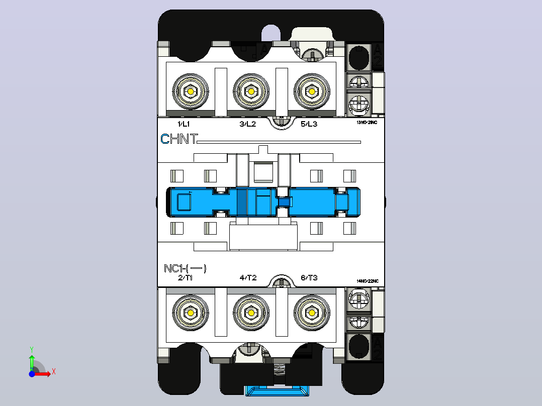 NC1-4011~6511交流接触器三维模型202409前视图