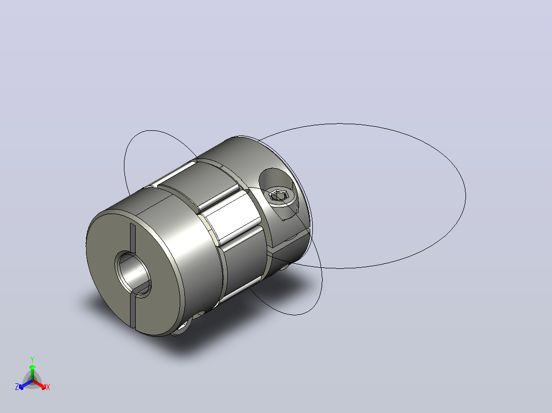 柔性爪式联轴器5x6.35主视图