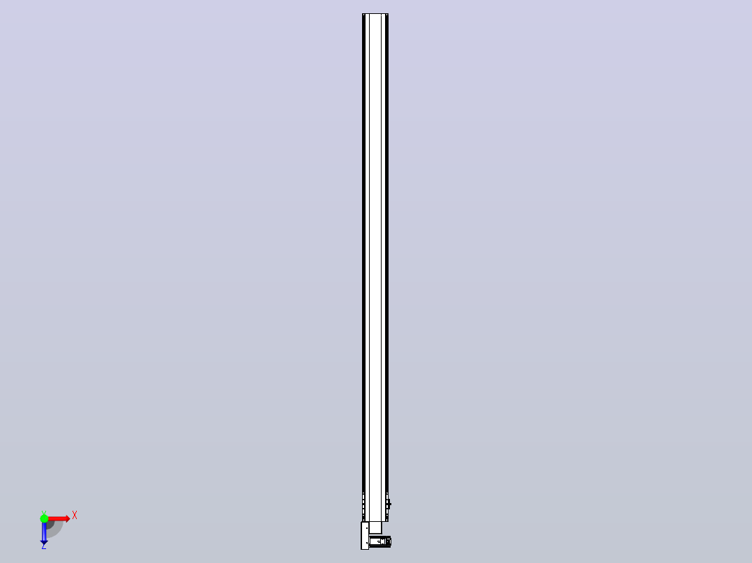 皮带直线轴半封闭可选导轨TPA-HNB-140D-120-L2500-ML-C-P40-N3俯视图