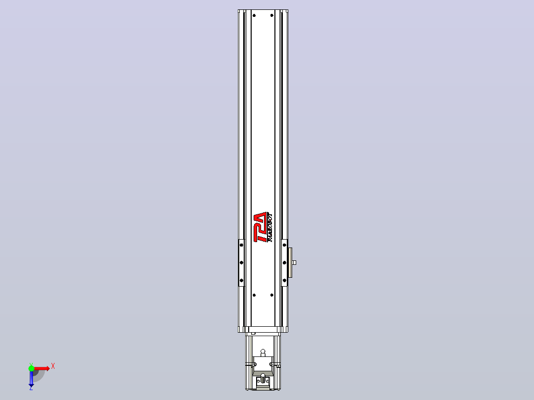 日规模组半封闭丝杆TPA-HNR-85S-1610C-L350-M-Y-P20-N3俯视图