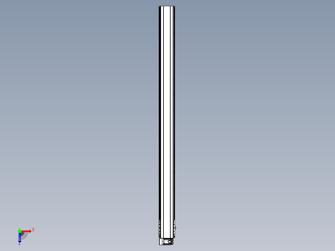 皮带直线轴半封闭可选导轨TPA-HNB-202D-140-L2650-LU-Y-P75-N3俯视图