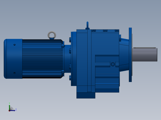 RF147法兰轴伸式安装斜齿轮减速机RF147-Y4-8P-112M-M1-0°-Φ550左视缩略图