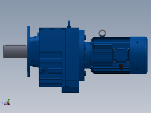 RF147法兰轴伸式安装斜齿轮减速机RF147-Y4-8P-112M-M1-0°-Φ550右视缩略图