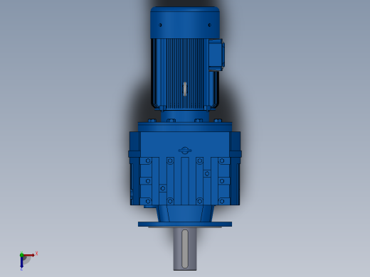RF147法兰轴伸式安装斜齿轮减速机RF147-Y4-8P-112M-M1-0°-Φ550俯视缩略图