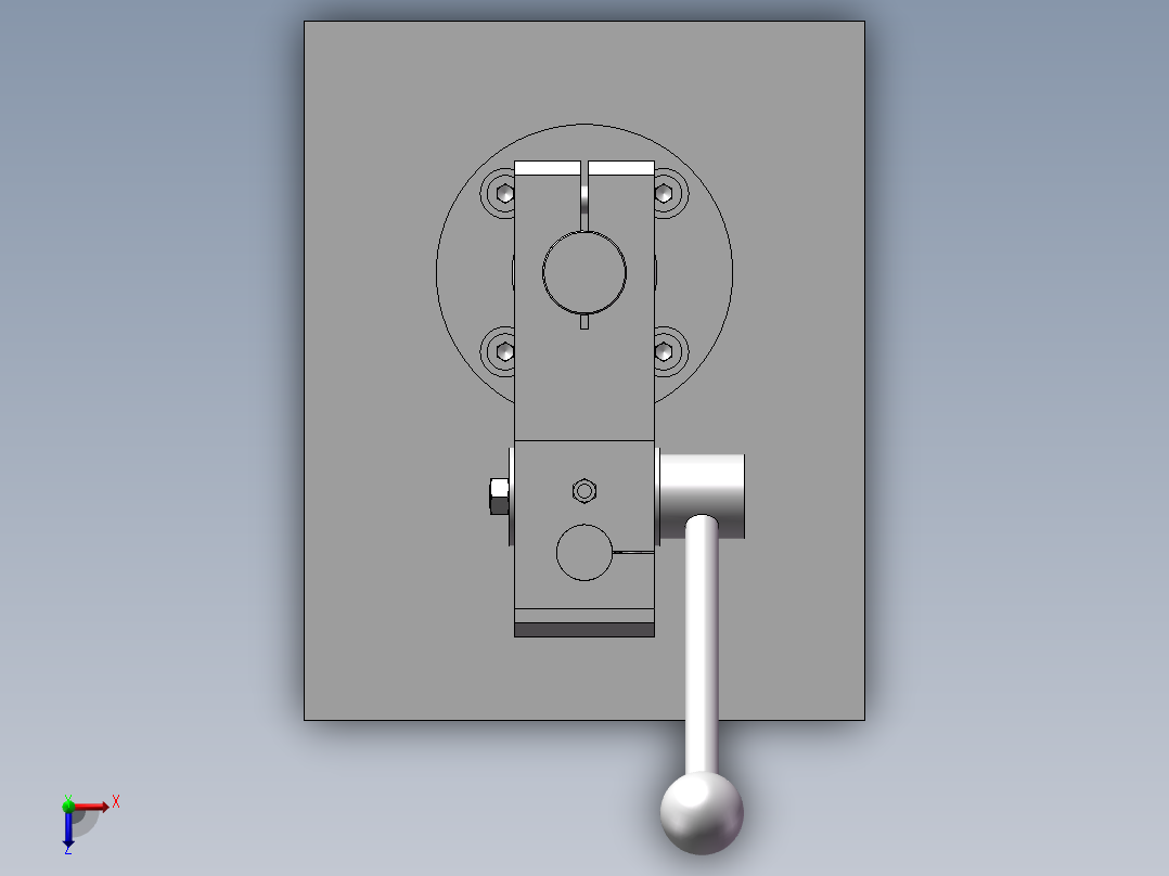 压装夹具俯视图