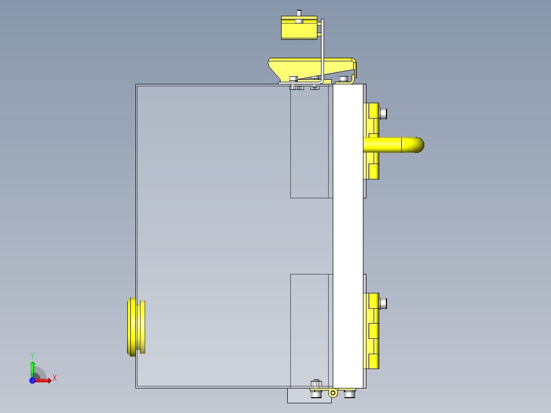 变频BOX门扉机构前视图