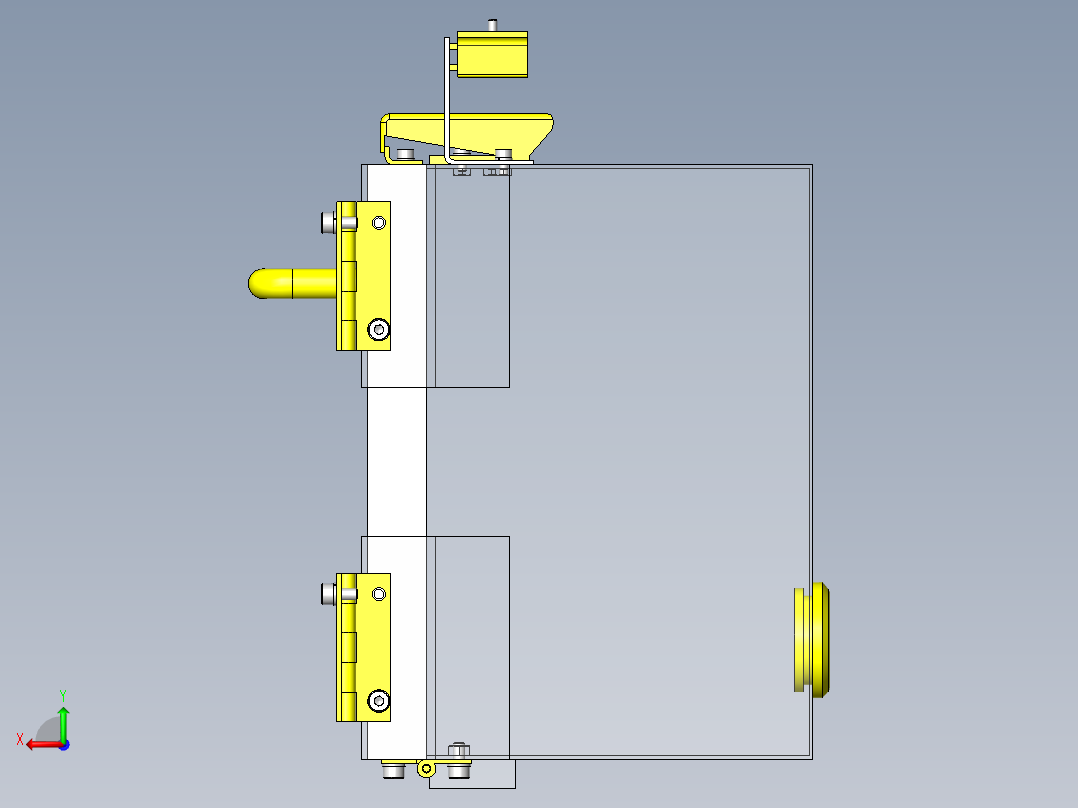 变频BOX门扉机构后视图
