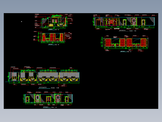 餐厅-中餐走廊立面