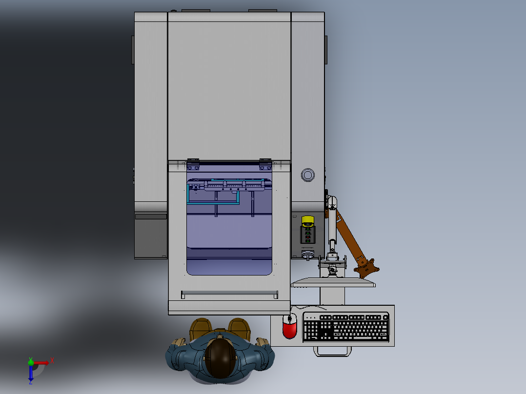 自动喷码机图纸流水线喷码机图纸喷码机3D图纸俯视图